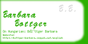 barbara bottger business card